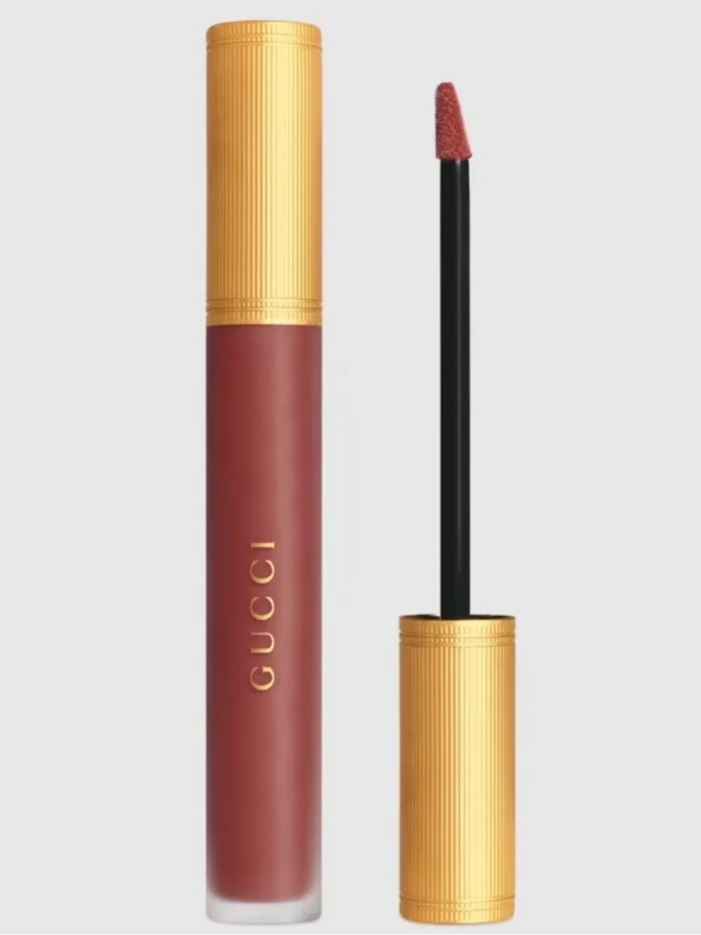 🆕 Gucci 203 Mildred Rosewood Matte Lipstick Velvet Transfer Proof Fall Moody NWT